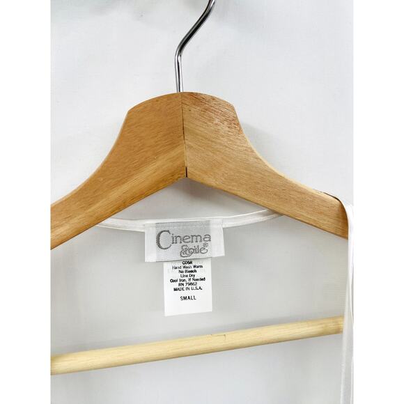 Vintage Cinema Girls White Mesh Satin Nightgown Set - Picture 3 of 6